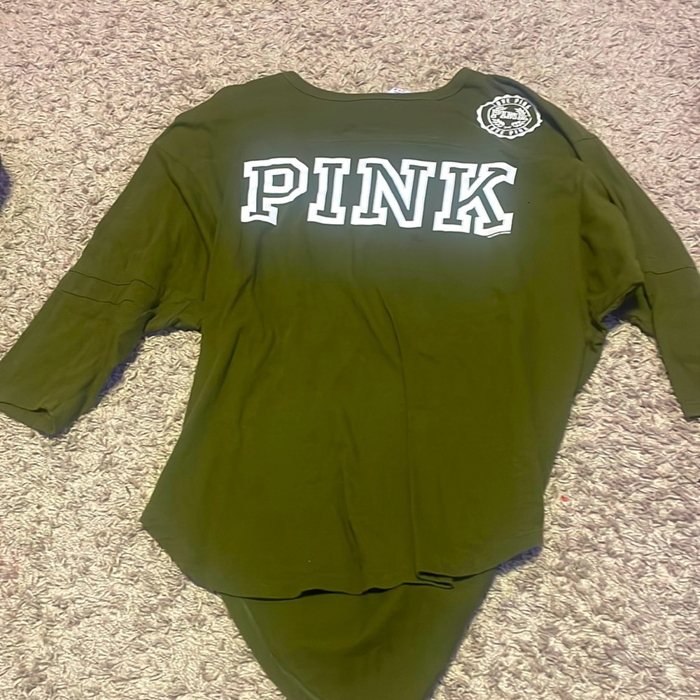 Worn a couple times green pink half sleeve